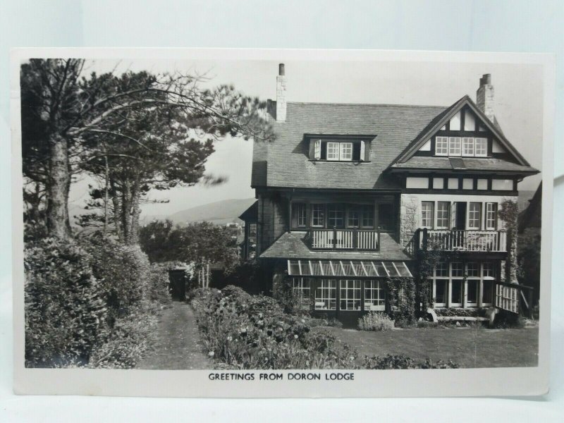 Doron Lodge B&B Hotel Burlington Road Swanage Dorset Vintage RP Postcard 1956