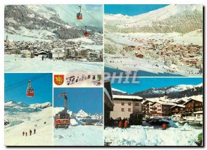 Modern Postcard Flims Dorf mit der Gondelbahn Startgels