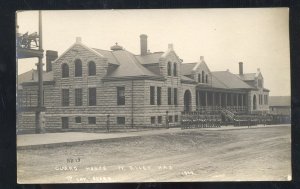 RPPC FORT RILEY KANSAS GUARD HOUSE US ARMY BASE VINTAGE REAL PHOTO POSTCARD