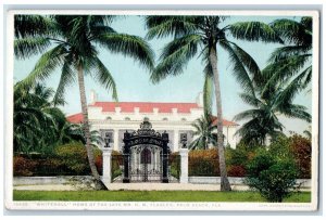 c1920 Whitehall Home Of The Late Mr. HM Flagler Building Palm Beach FL Postcard 