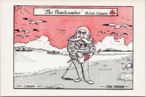 The Beachcomber British Columbia BC Stan Davison Comic Unused Postcard E91