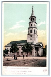 Charleston South Carolina Postcard St. Michaels Church Historic Chimes Road 1910