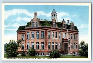 Austin Minnesota Postcard University Southern Main Building 1920 Vintage Antique