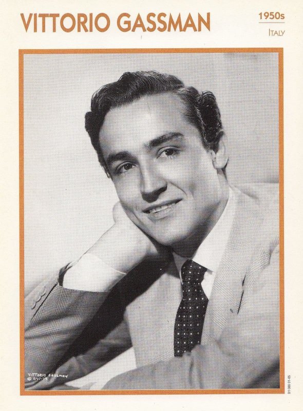 Vittorio Gassman Astrology Italy Actor Rare Italian 8 x 5 Film Photo Card