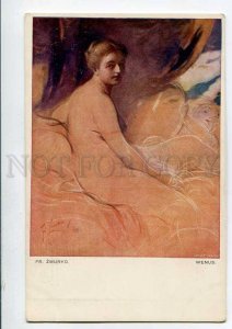 3074883 Semi-Nude Lady BELLE w/ ANGELS by ZMURKO vintage PC