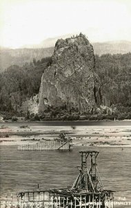 Vintage Postcard RPPC Castle Rock Columbia River Highway OR Cross & Dimmitt