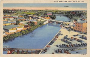 Sioux Falls South Dakota 1945 Postcard Sioux River View