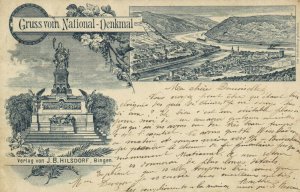 PC GERMANY, GRUSS VOM NATIONAL DENKMAL, Vintage LITHO Postcard (b32000)