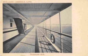 Promenade Deck Holland America Line Ocean Liner Steamer 1905c postcard