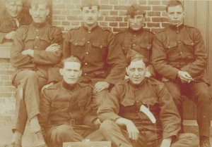 Military Belgian Army Photo World War 1 Soldiers Vintage RPPC 07.69 