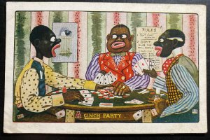 Mint USA Black Americana Postcard A Cinch Party