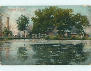 Divided-Back CROSBYS - HOUSE & SMOKESTACK ON WATER Valparaiso Indiana IN t6257