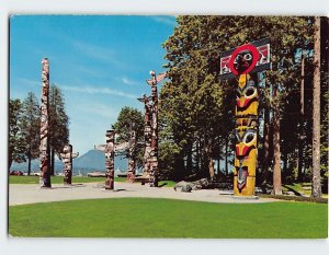 Postcard Totem Poles Stanley Park Vancouver Canada