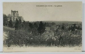 CHAUMONT-EN-VEXIN Vue Generale Bird's Eye View France c1906 Postcard K20