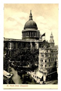 UK - England, London. St Paul's Cathedral from Cheapside