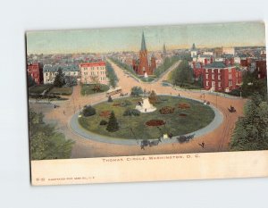 Postcard Thomas Circle Washington DC USA