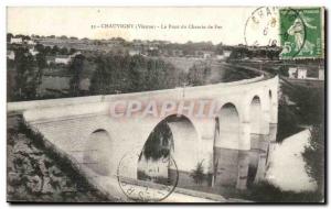 Old Postcard Chauvigny The Railway Bridge