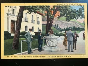 Vintage Postcard 1940 Drinking Radio Active Water Hot Springs Arkansas (AR)