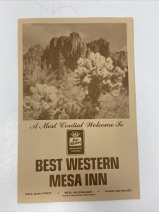 1983 Best Western Mesa Inn Arizona Sales Brochure Advertising Map Print Ads