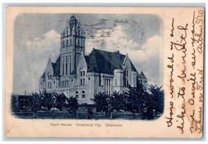 Oklahoma City Oklahoma OK Postcard Court House Building 1906 Posted Antique