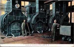 VINTAGE POSTCARD BOILERS AT HOMESTAKE MINE AT LEAD SOUTH DAKOTA PRINTED GERMANY