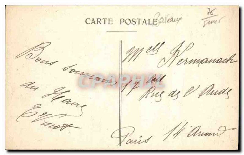 Old Postcard Le Havre Waves effects a New Jetee