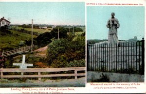 California Monterey Landing Place and Monument Of Padre Junipero Serra