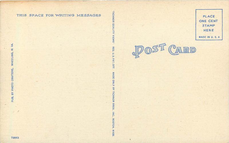 Vintage Postcard Golf Links Showing CLub House Oglebay Park Wheeling WV Ohio CO