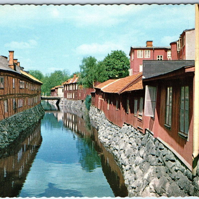 c1970s Vasteras, Sweden Old Settlement by Svartan River House Canal 4x6 PC M4