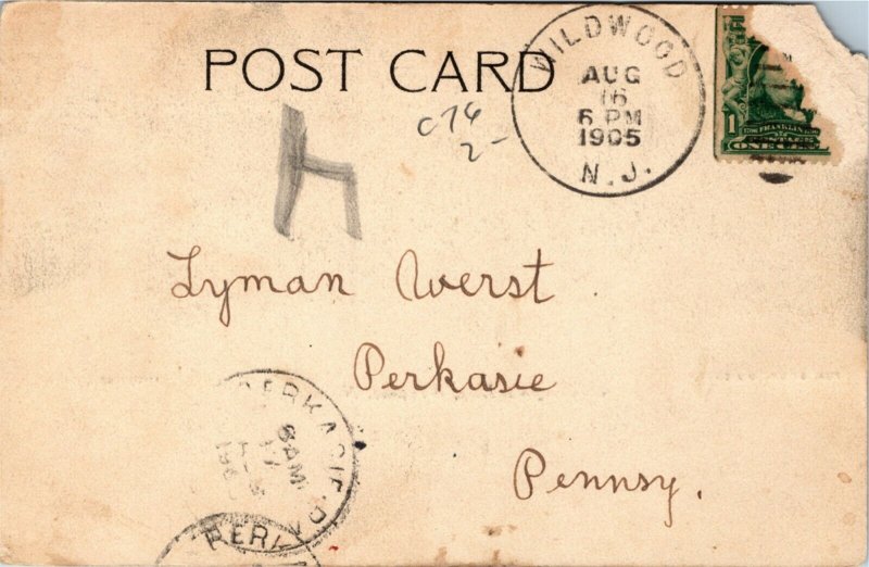 Postcard NJ Wildwood Magnolia Lake Publ. Meech & Co. 1905 M37