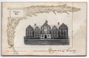 Wausau Wisconsin High School Trap Door Card Vintage Postcard AA37116