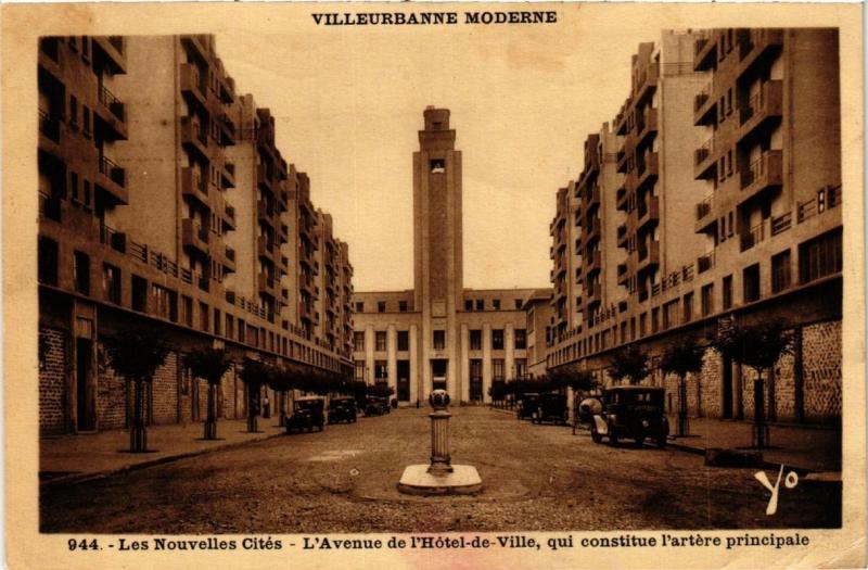 CPA Villeurbanne moderne Les Nouvelles Cites - L'Avenue de l'Hotel-de (614543)