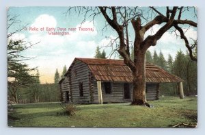 Relic of Early Days Rustic Cabin Near Tacoma Washington WA 1908 DB Postcard Q9