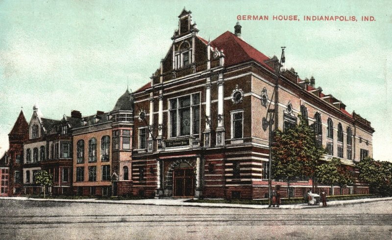 Vintage Postcard 1906 German House Landmark Indianapolis Indiana IN S.H. Knox Co