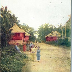 1908 San Nicola, Cebu Philippines Children Postcard Grocery Advertising PI A40