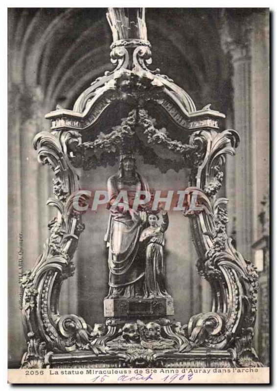 Old Postcard Miraculous Statue of St. Anne of Auray in the ark