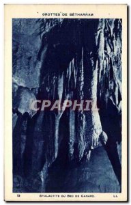 Old Postcard From Betharram Caves Stalactite Du Bec De Canard