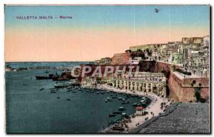 Postcard Old Valletta Malta Marina