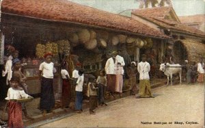 Sri Lanka Ceylon Colombo Native Boutique or Shop Vintage Postcard 08.62