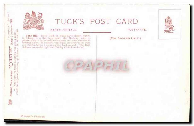 Postcard Old Rock Walk Torquay