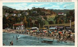 Catalina Island, California - The Bathing Beach in 1926