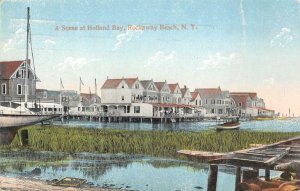 Holland Bay ROCKAWAY BEACH Queens, New York, Long Island 1912 Vintage Postcard