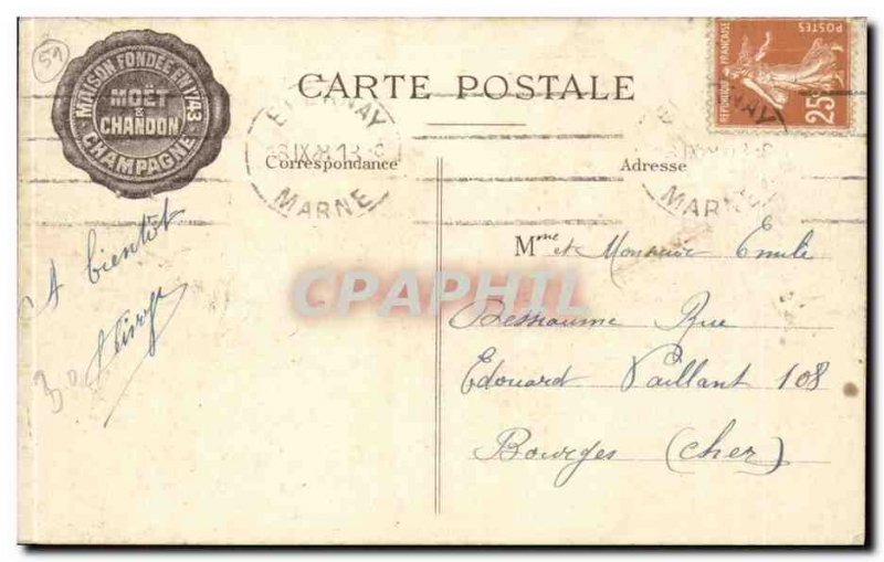 Old Postcard Dom Perignon 1638 1715 Cellerier of & # 39abbaye d & # 39Hautvil...