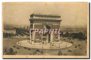 Old Postcard Paris Arc de Triomphe and the Place de l'Etoile