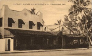 Palm Beach Florida FL Hotel 1930s-50s Postcard