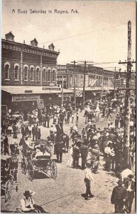 Postcard SHOP SCENE Rogers Arkansas AR AO3220