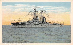 H80/ U.S. Navy Ship Postcard c1915 Battleship U.S.S. North Dakota 139