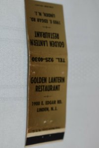 Golden Lantern Restaurant Linden NJ 20 Strike Matchbook Cover