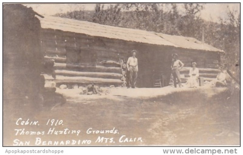 California San Bernardino Mountains Cabin 1910 Thomas Hunting Grounds