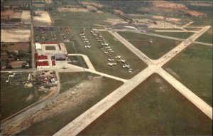 Indianapolis Indiana IN Weir Cook Airport Air View Vintage Postcard